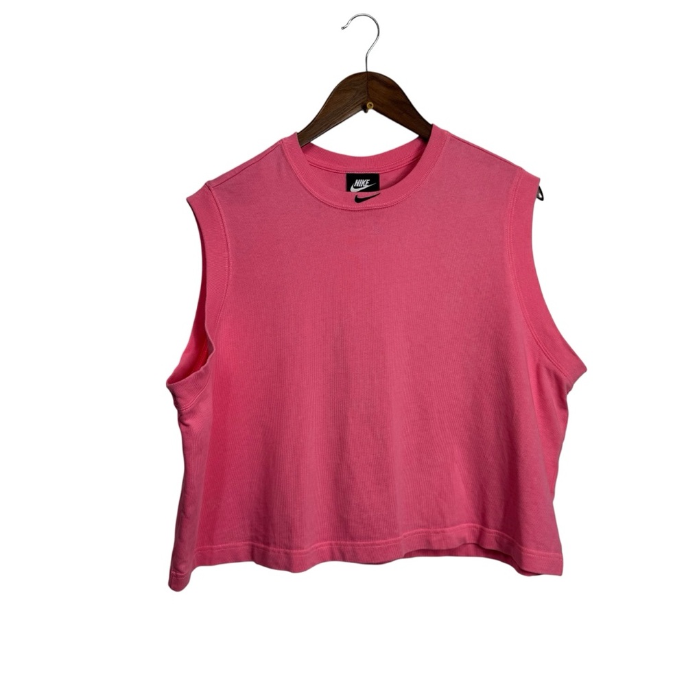 Women's Nike Standard Fit Worn-In Stand Out Neon Pink Crop Tank CZ9852